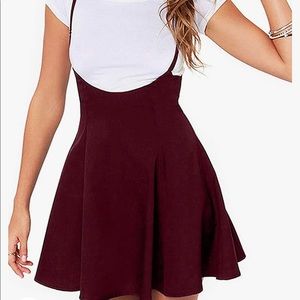 Suspender Skirt Flared Skater Skirt Overall Dress